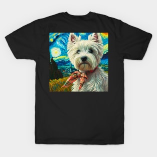 Fashionable Westie - Square - West Highland Terrier T-Shirt